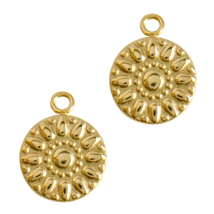 Ciondoli in acciaio inossidabile fiore oro