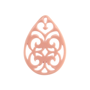 Pendenti in resina barocco goccia rosa vintage