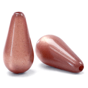 Perline Super Polaris Elements goccia lucida rosso blush