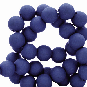 Perline in acrilico 8 mm blu reale scuro
