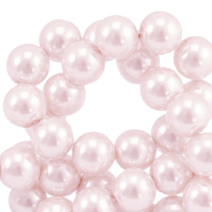 Perline di vetro con effetto perlato 4mm rosa chiaro