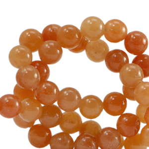 Perline in pietra naturale Quarzo 8mm arenaria arancione