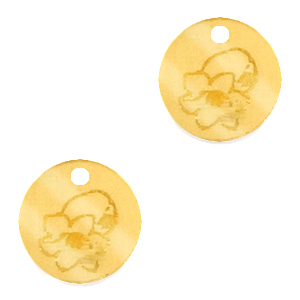 Ciondoli Plexx 12mm Fiore di nascita Maggio-Mughetto oro