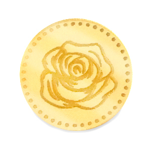 Cabochon Plexx 20mm Fiore di nascita Giugno-Rosa oro