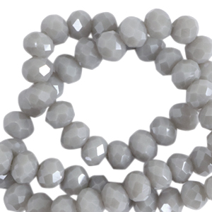 Perline sfaccettate 8x6 mm rondella grigio nuvoloso-effetto perlato