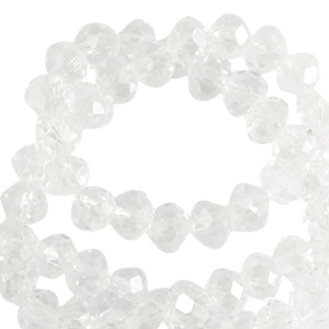 Perline sfaccettate 4x3mm rondella cristallo-effetto perlato