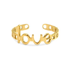 Anelli in acciaio inossidabile Love oro