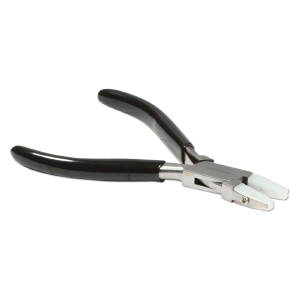 Beadsmith 
pinza a punta piatta nero-argento