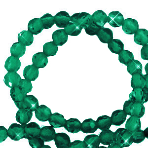 Perline in pietra naturale sfaccettate effetto 3mm verde-effetto perlato