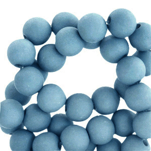 Perline in acrilico 6 mm opaca blu ghiacciaio