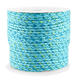 Cordoncino intrecciato alla moda 2mm blu-giallo