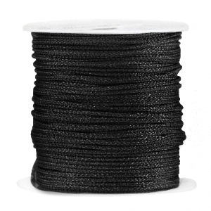 Coda di topo intrecciato 1mm nero
