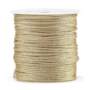 Coda di topo intrecciato 1mm champagne metallico