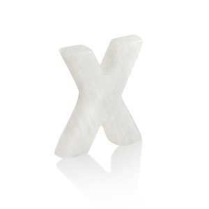 Pendenti di conchiglia prodotti speciali lettera X bianco (colore naturale)