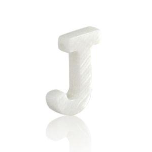 Pendenti di conchiglia prodotti speciali lettera J bianco (colore naturale)