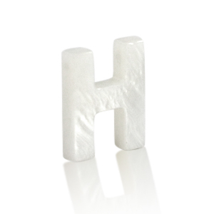 Pendenti di conchiglia prodotti speciali lettera H bianco (colore naturale)