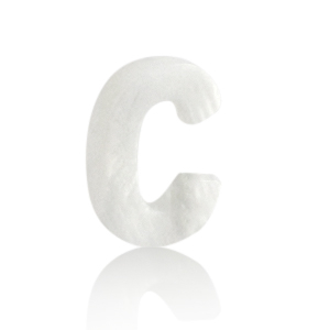 Pendenti di conchiglia prodotti speciali lettera C bianco (colore naturale)