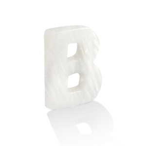 Pendenti di conchiglia prodotti speciali lettera B bianco (colore naturale)
