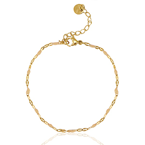 Bracciali in acciaio inossidabile beige latte-oro