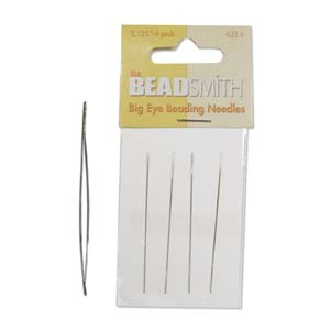 Beadsmith Aghi Infilaperle ad occhio grande 6cm argento