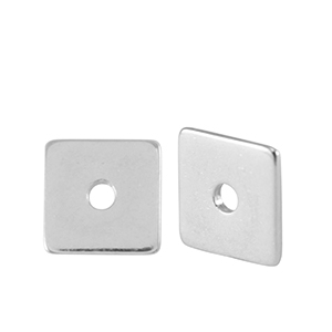 Perline di metallo DQ disco cuadrato 7mm argento antico (privo di nichel)