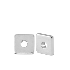 Perline di metallo DQ disco cuadrato 5mm argento antico (privo di nichel)