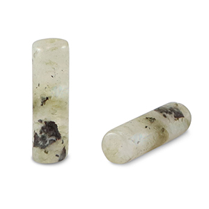 Perline in pietra naturale Labradorite tubo grigio verdastro