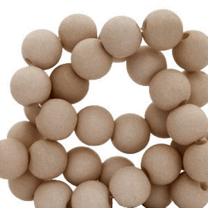 Perline in acrilico 6 mm marrone cappuccino