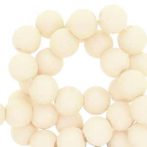 Perline in acrilico 6 mm bianco papiro beige