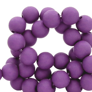 Perline in acrilico 4 mm viola imperiale