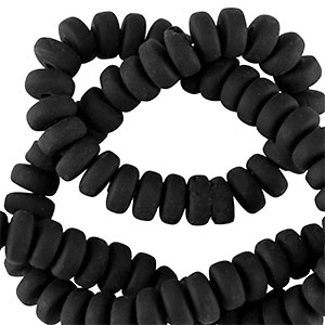 Perline di polimero rondella 7mm nero