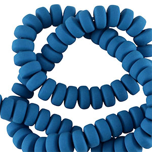 Perline di polimero rondella 7mm blu
