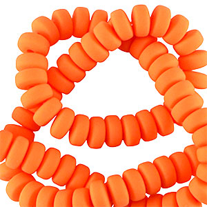 Perline di polimero rondella 7mm arancione
