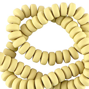 Perline di polimero rondella 7mm giallo abbronzato