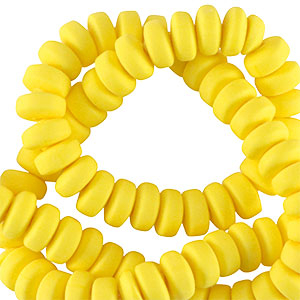 Perline di polimero rondella 7mm giallo soleggiato