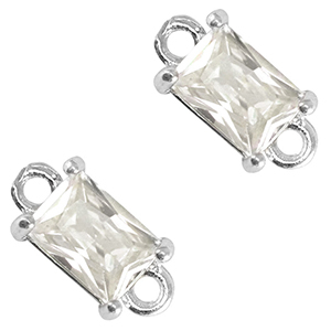 Distanziatori di vetro Crystal Glass rettangolo cristallo-argento