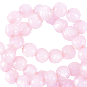 Perline Polaris 8 mm tonda Mosso rosa loto