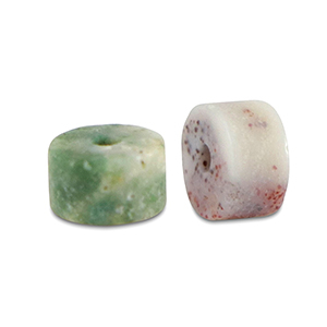 Perline di pietra naturale Quarzo a dischetto 4x2mm multicolore verde