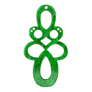 Pendenti in resina barocco verde smeraldo