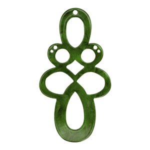 Pendenti in resina barocco verde muschio