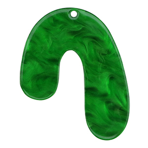 Pendenti in resina organico verde smeraldo