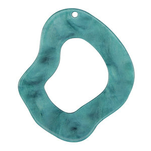 Pendenti in resina organico blu petrolio
