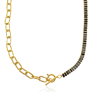 Collane in acciaio inossidabile oro-nero