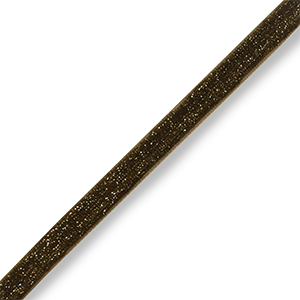 Nastro marrone scuro-oro glitterato