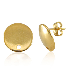 Componenti in acciaio inossidabile orecchini con anellino 13mm oro