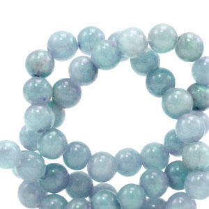 Perline in pietra naturale 6mm blu ghiaccio trasparente