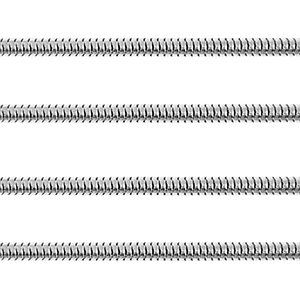 Componenti in acciaio inossidabile catena serpente 2.5mm argento