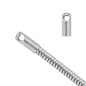 Componenti in acciaio inossidabile terminale per catena serpente &Oslash;2.5mm argento