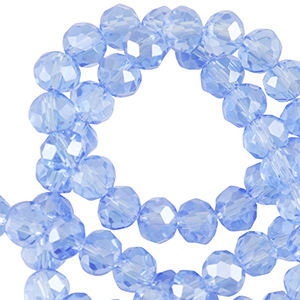 Perline sfaccettate 8x6mm rondella blu finley-effeto perlato