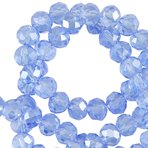 Perline sfaccettate 3x3mm rondella blu finley-effeto perlato